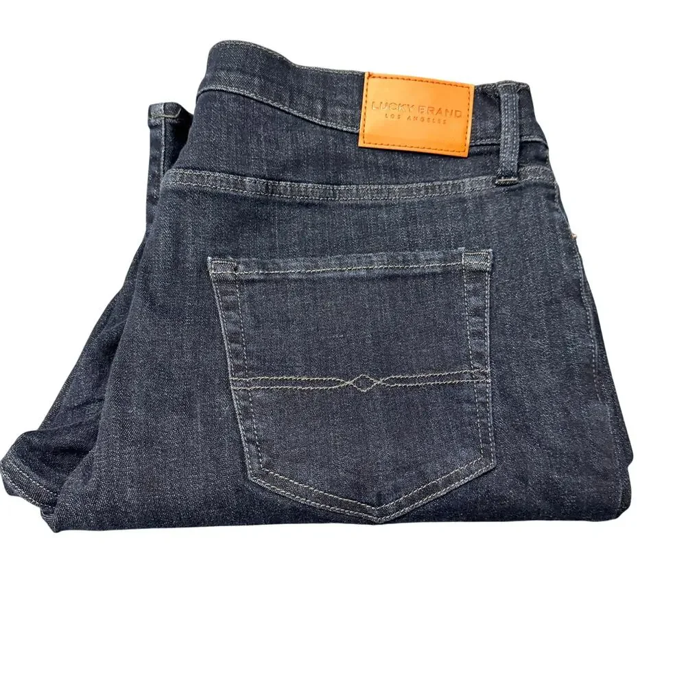 Lucky Brand Jeans Mens 40x34 (41x34 ACTUAL) 410 Athletic Slim‎ Blue Denim